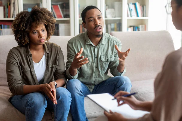 couple in a therapy session